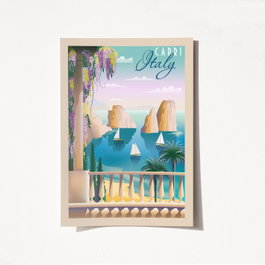 Wallity Póster A3 Italy - 1960, Pôster Decorativo 29,7 x 42 cm, Acabado Satinado 100% Mate para Salón u Oficina